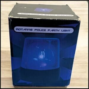 👍New Rotating Police Party Blue Light Plug In Strobe DJ Dance